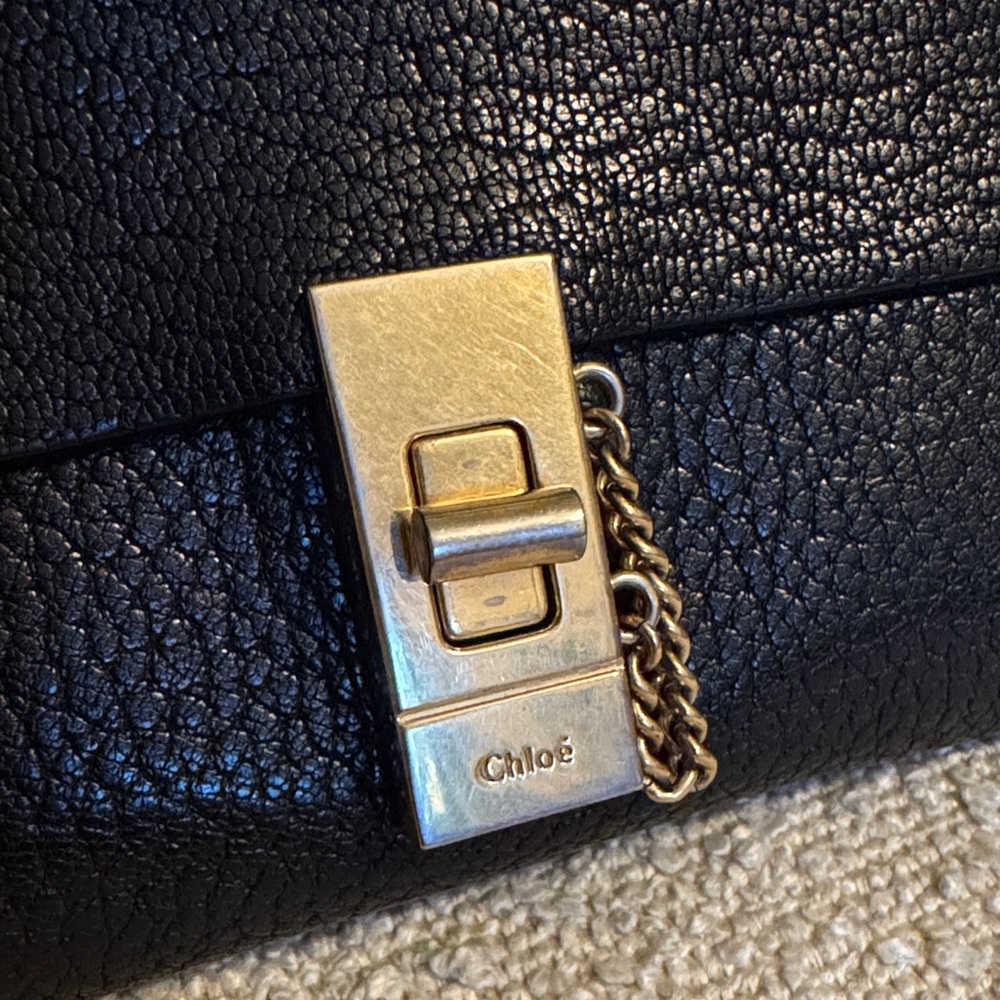 Chloe Black Wallet with Gold Accent - Picture 2 of 7